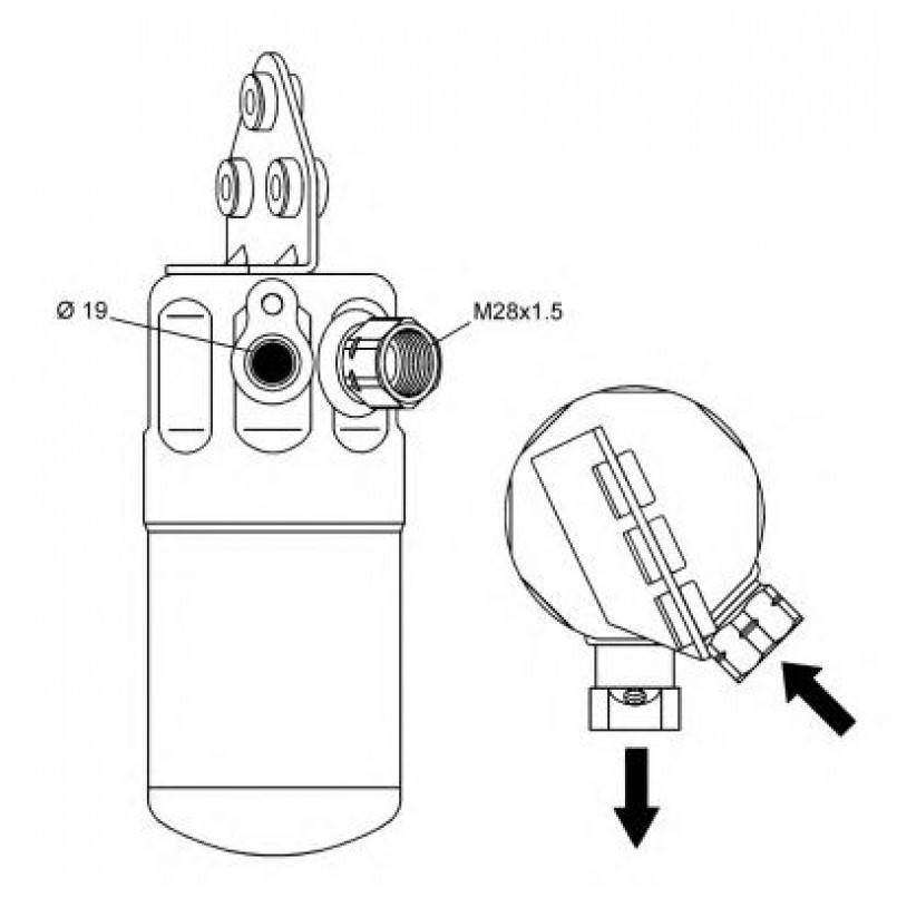 33236 NRF Осушувач кондиціонера Audi A6 97-05 — фото товара