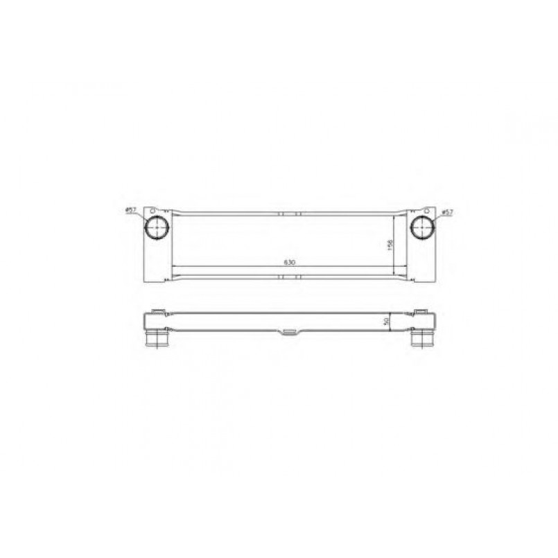30901 NRF Радіатор інтеркулера MERCEDES VITO (W639) 2.0D/2.2D/3.2 09.03- — фото товара