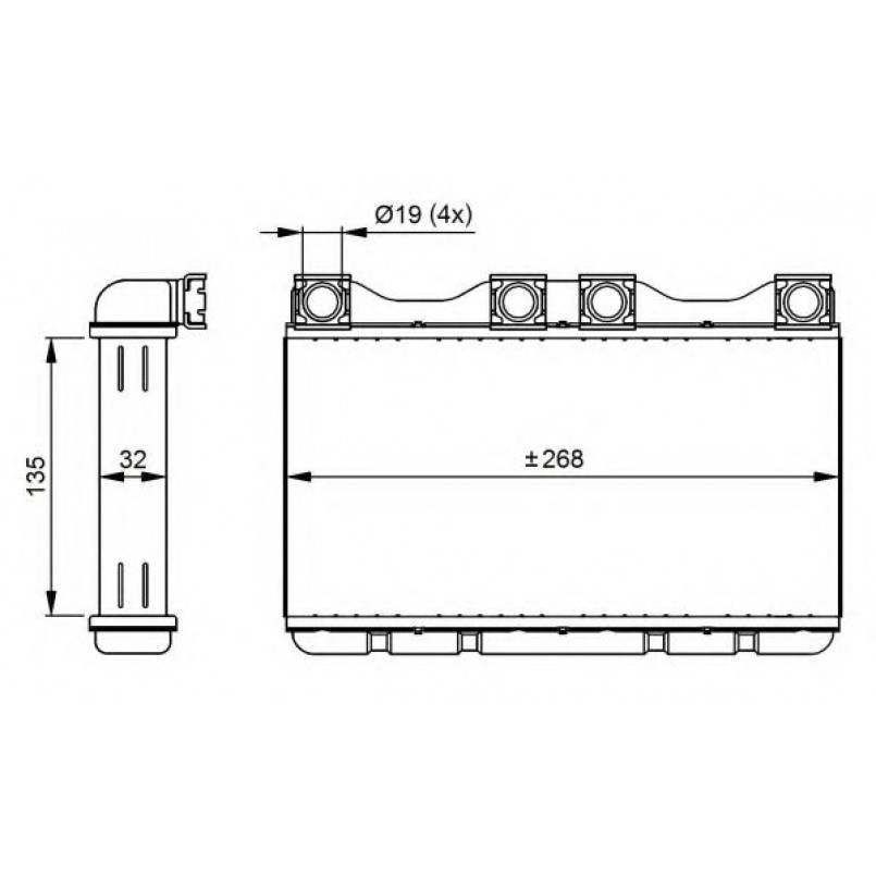 54283 NRF Радіатор опалювання салону BMW 7(E38) — фото товара №2