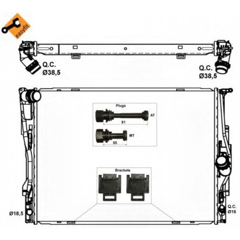53474 NRF Радіатор охолодження — фото товара №3