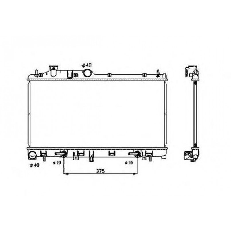 53700 NRF Радіатор охолодження — фото товара