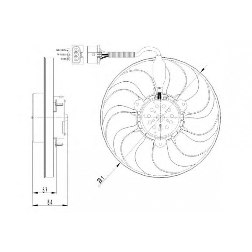 47398 NRF Вентилятор Радіатора — фото товара №1