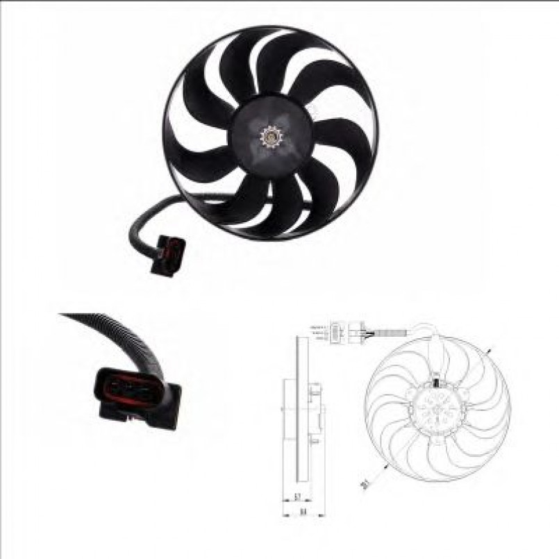 47398 NRF Вентилятор Радіатора — фото товара №2