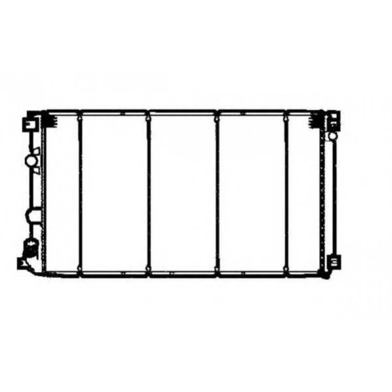 58324 NRF Радіатор охолодження Renault Master 2.5dCi 03- (+A — фото товара №1