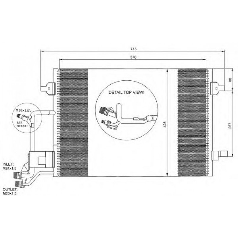 35291 NRF Радіатор кондиціонера — фото товара №1