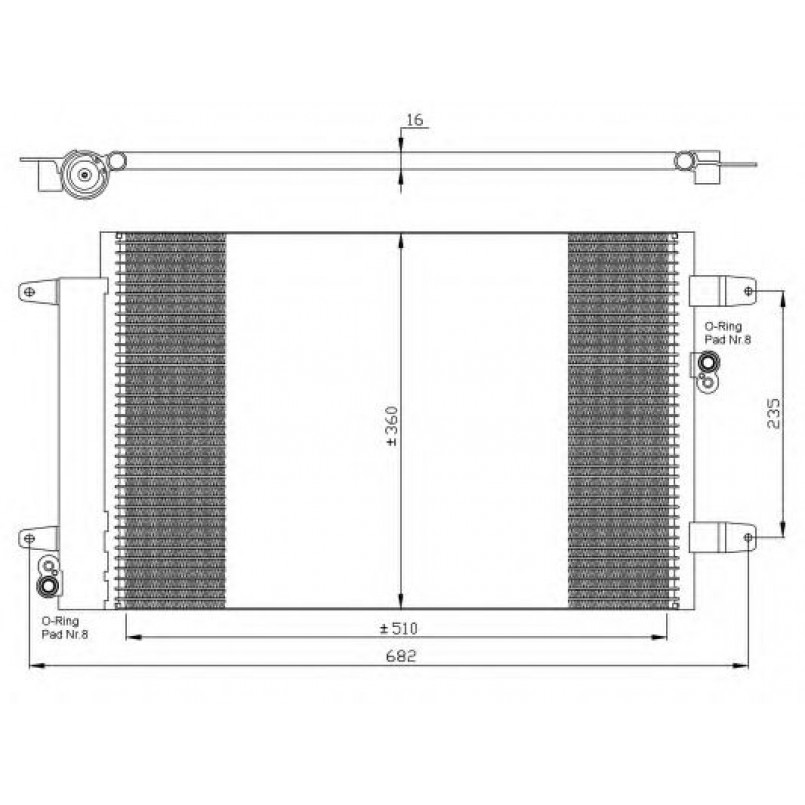 35403 NRF Радіатор кондиціонера — фото товара №1