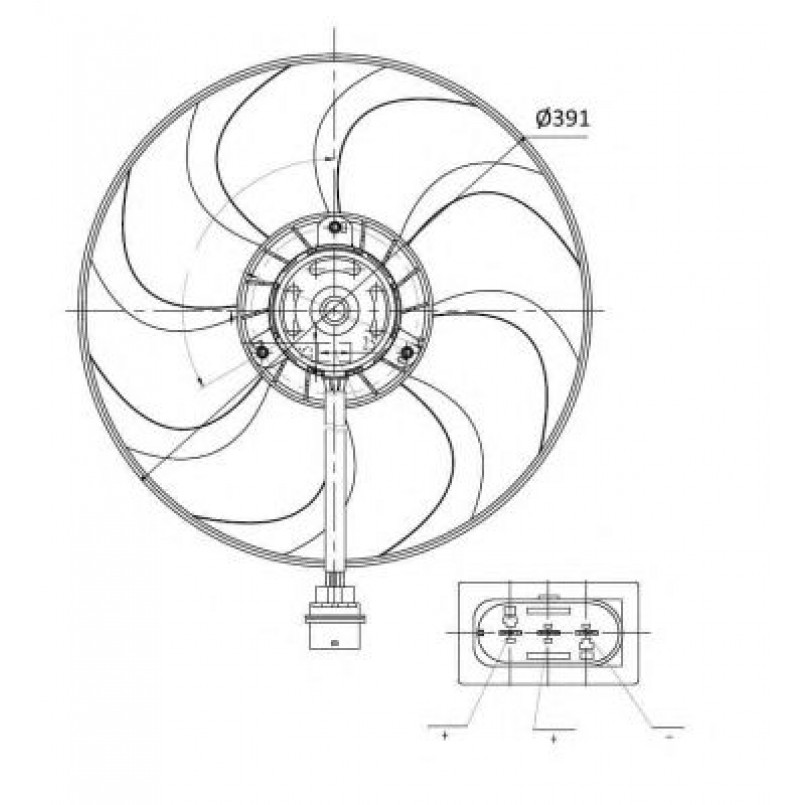 47375 NRF Вентилятор Радіатора — фото товара №2