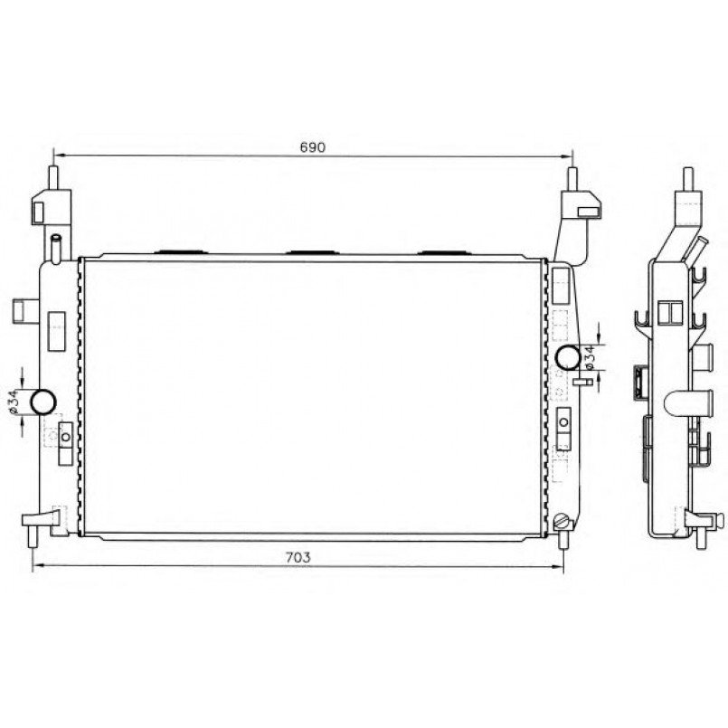 55317 NRF Радіатор охолодження — фото товара №2