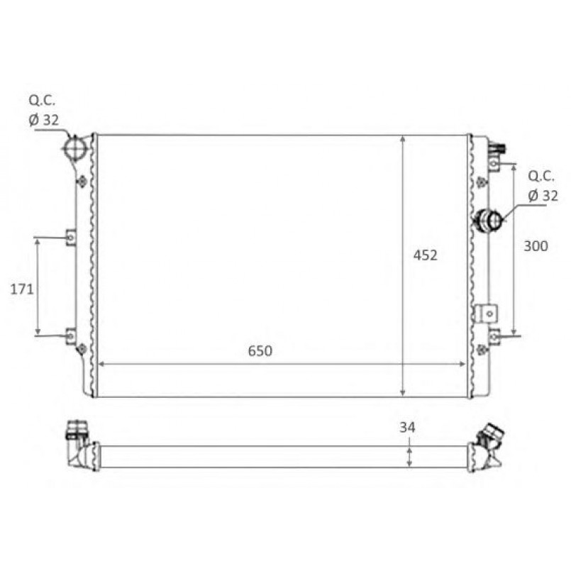 58464 NRF Радіатор охолодження — фото товара