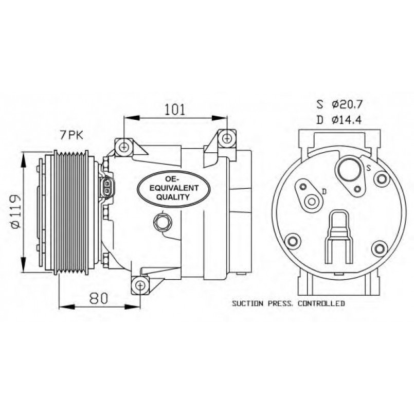 32481 NRF Компресор — фото товара