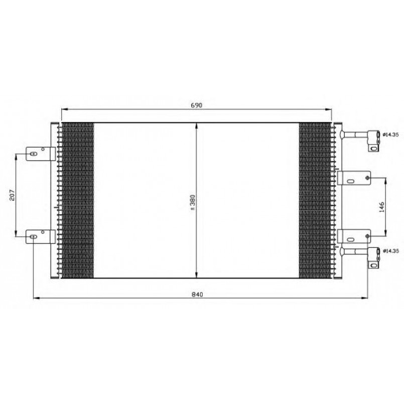 35505 NRF Радіатор кондиціонера — фото товара