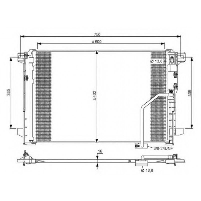 35793 NRF Радіатор кондиціонера MB W212 2.2Cdi 07- — фото товара №3