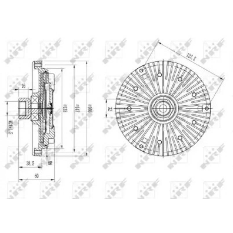 49645 NRF Муфта вентилятора — фото товара №1