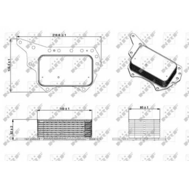 31337 NRF Масляний Радіатор Mercedes Vito (W447) Nissan Qashqai . X-Trail Opel Vivaro B Renault Espa — фото товара