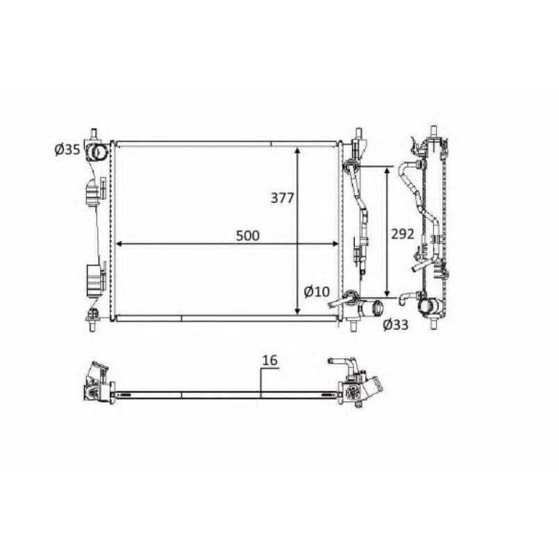 58556 NRF Радіатор охолодження — фото товара №1