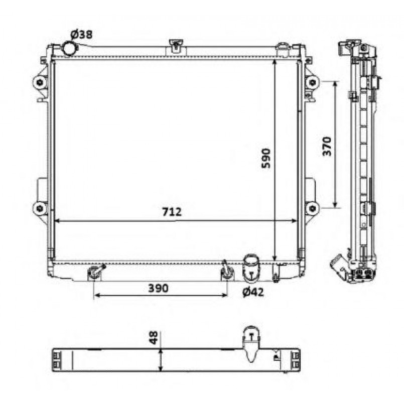 53923 NRF Радіатор охолодження — фото товара