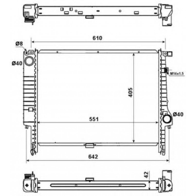 58117 NRF Радіатор охолоджування — фото товара №1