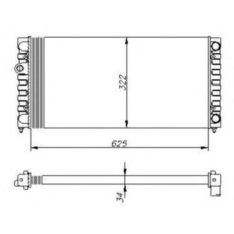 54664 NRF Радіатор охолодження — фото товара №3