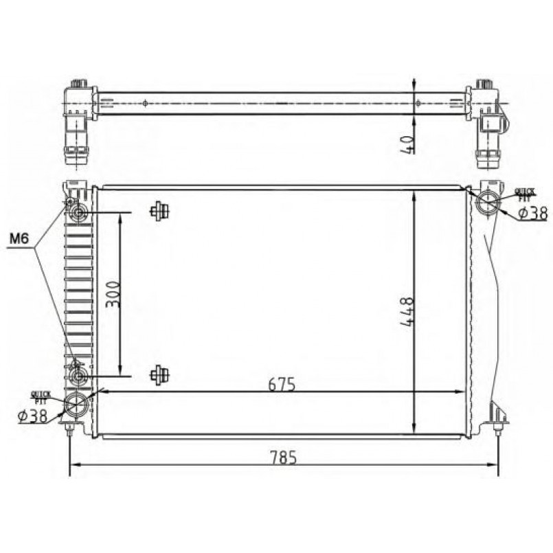 53105 NRF Радіатор охолоджування — фото товара №2