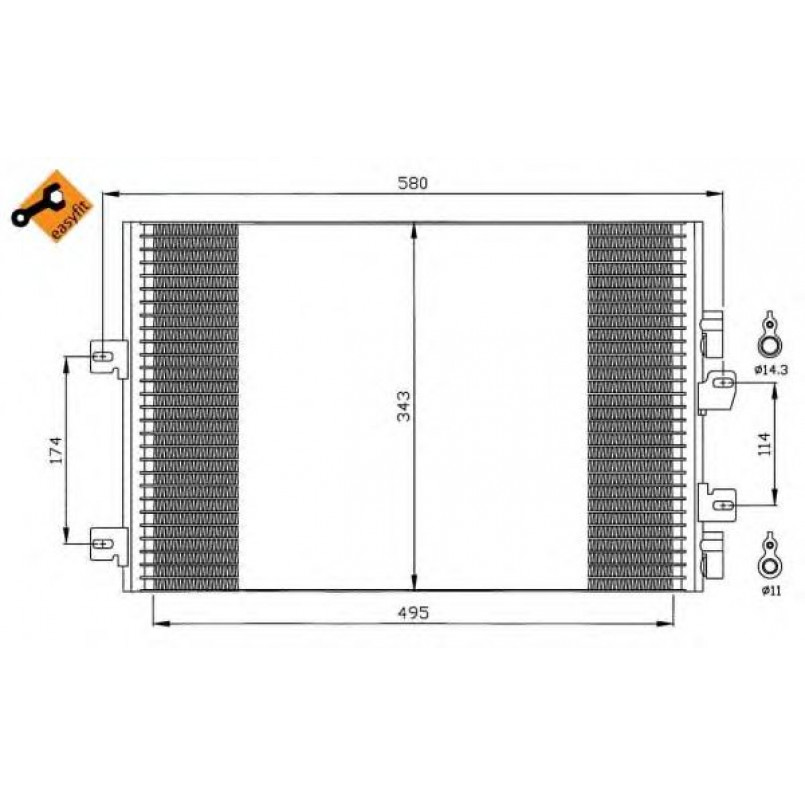 35543 NRF Радіатор кондиціонера — фото товара №1