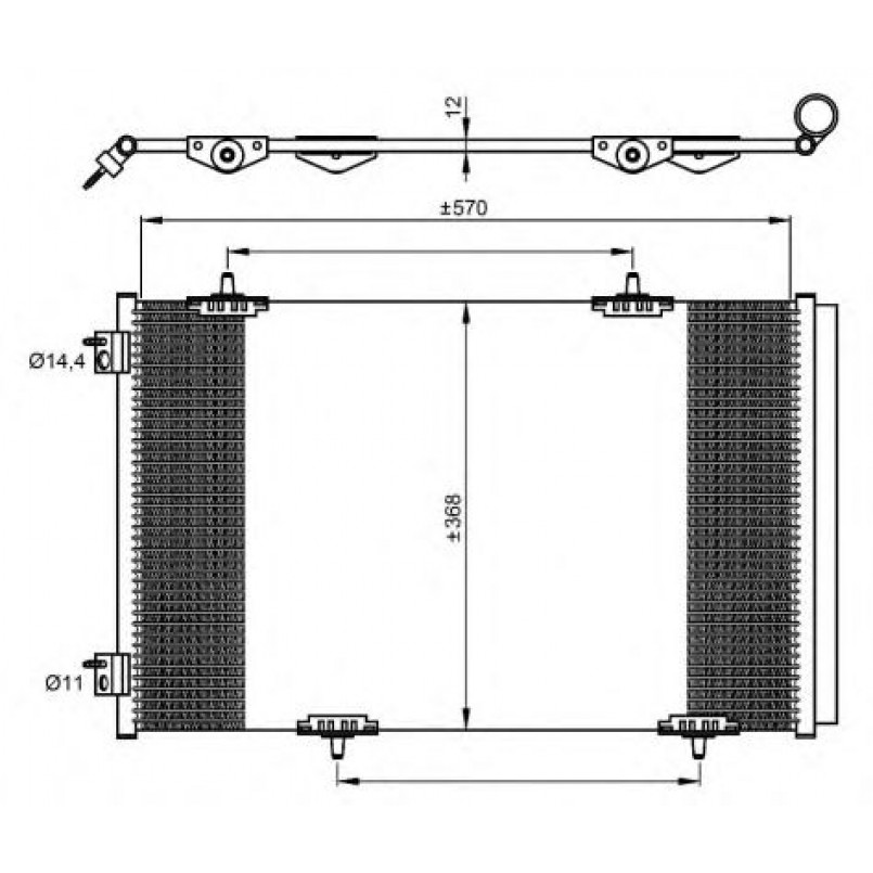 350066 NRF Радіатор кондиціонера — фото товара №1