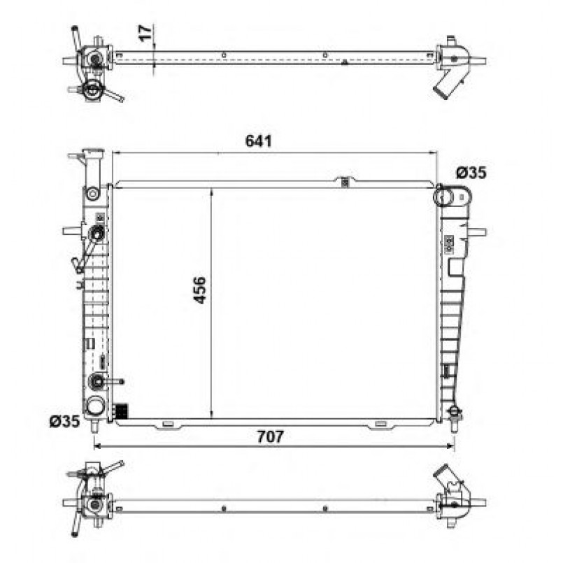 53342 NRF Радіатор охолодження — фото товара №1