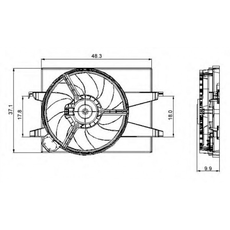 47006 NRF Вентилятор Радіатора — фото товара №1
