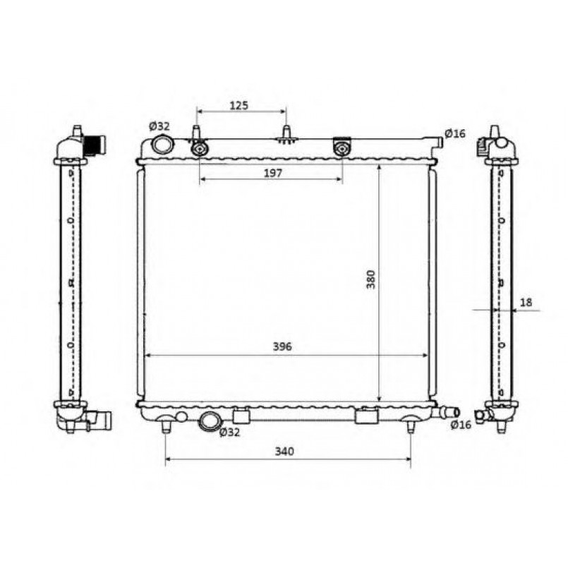 53863 NRF Радіатор охолодження — фото товара №1