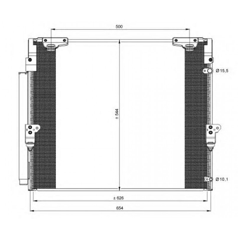 35862 NRF Радіатор кондиціонера Toyota Land Cruiser 200 4.5D-5.7 09.07- — фото товара №1
