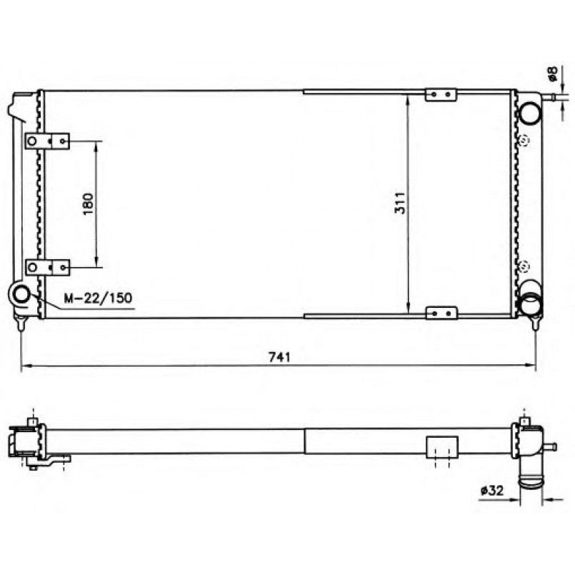 58712 NRF Радіатор охолодження — фото товара №3
