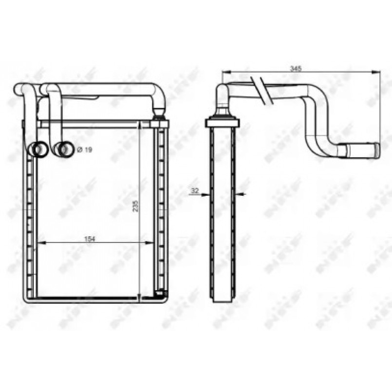 54336 NRF Радіатор опалення — фото товара
