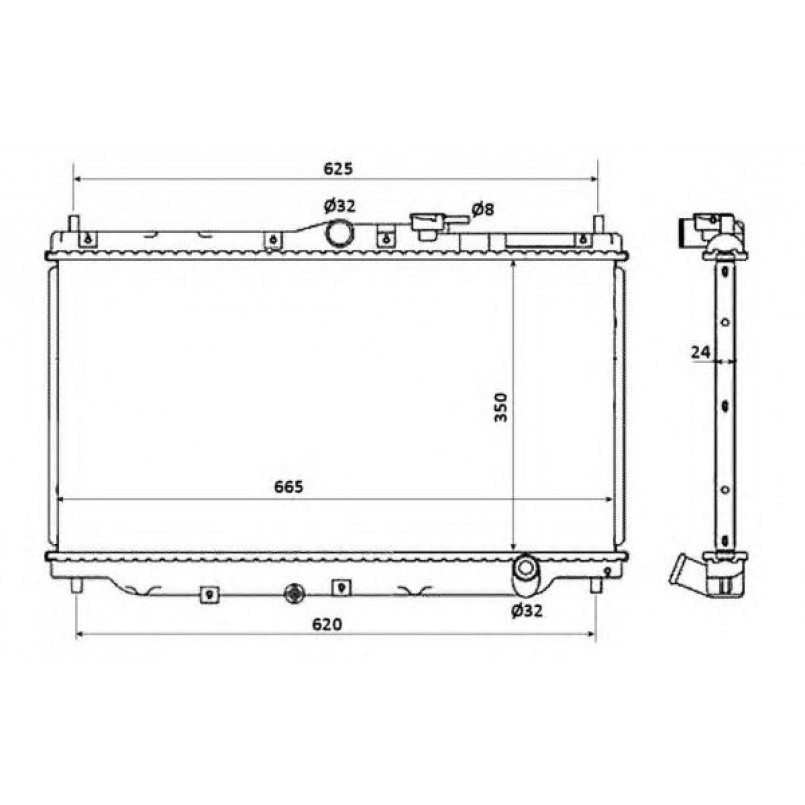 507722 NRF Радіатор охолодження — фото товара №3