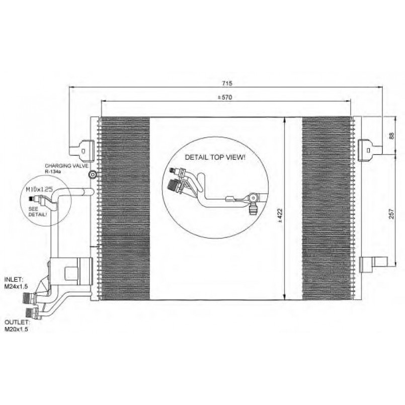 35199 NRF Радіатор кондиціонера — фото товара №1