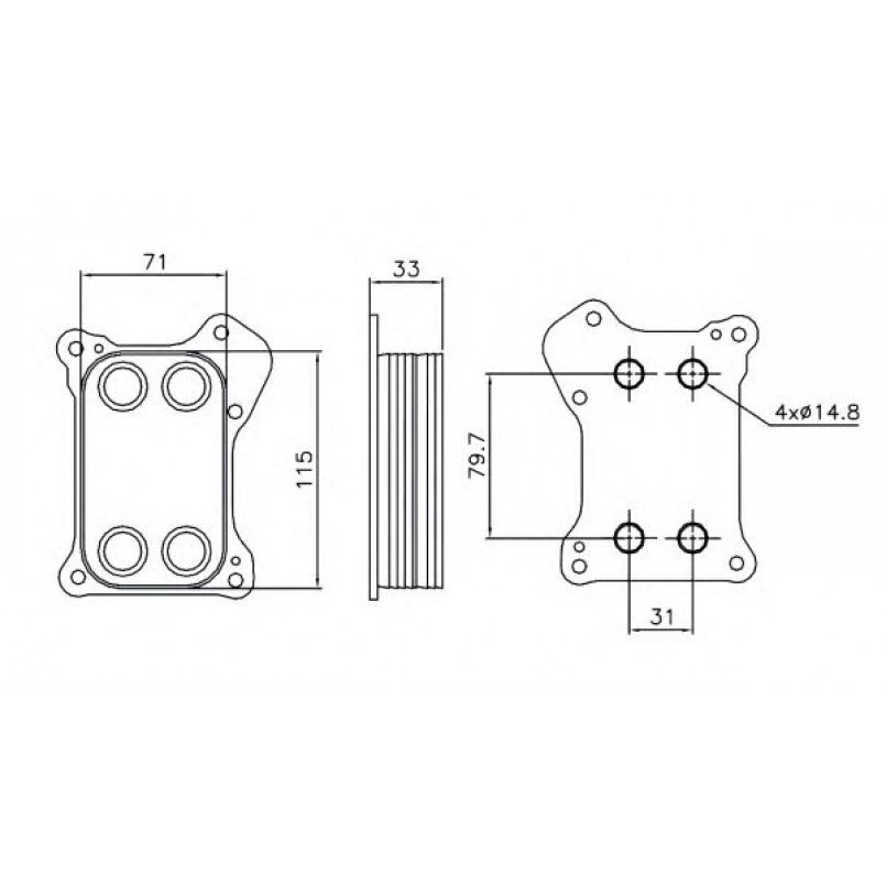 31167 NRF Масляний Радіатор — фото товара №1