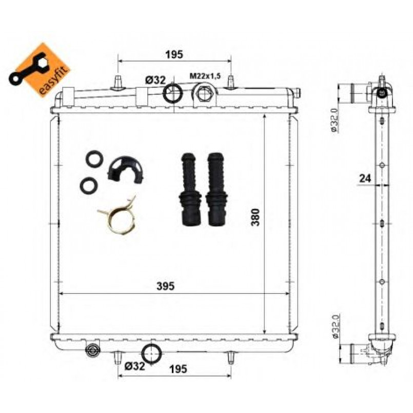 509523 NRF Радіатор охолодження — фото товара №3
