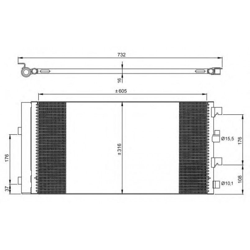 35969 NRF Радіатор кондиціонера — фото товара №1