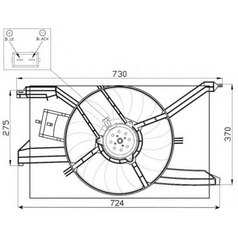 47458 NRF Вентилятор Радіатора — фото товара №1