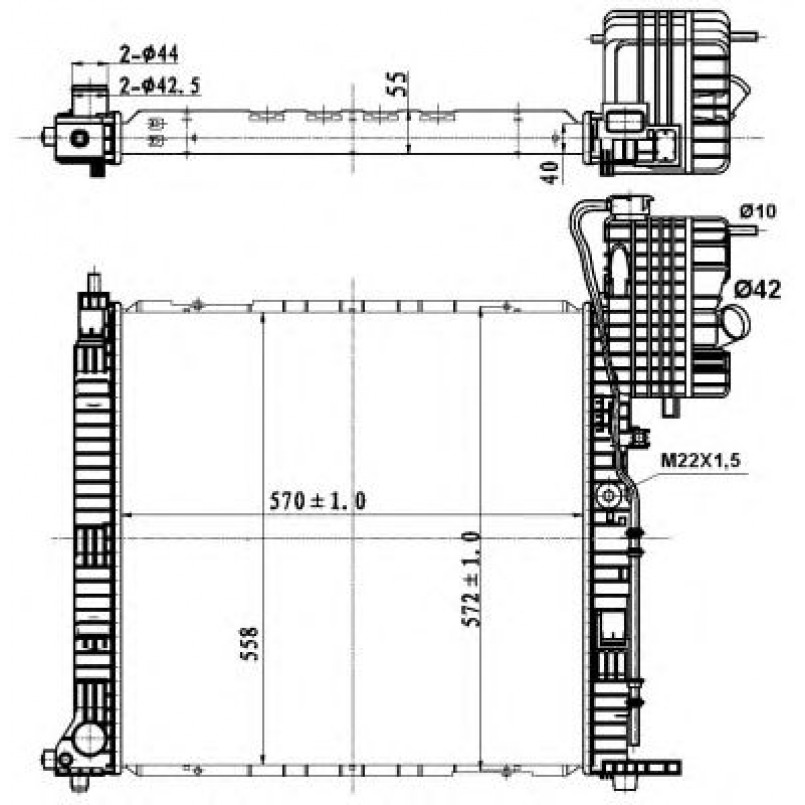 50583 NRF Радіатор охолодження — фото товара