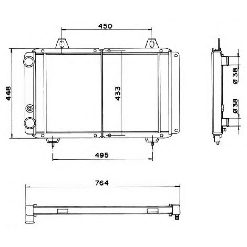 52035 NRF Радіатор охолодження — фото товара №3