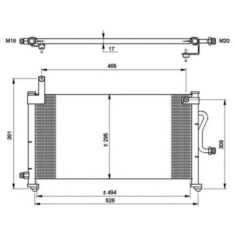 35765 NRF Радіатор кондиціонера — фото товара №1
