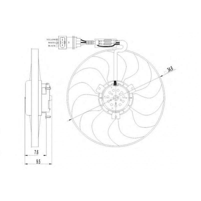 47064 NRF Вентилятор Радіатора — фото товара №2