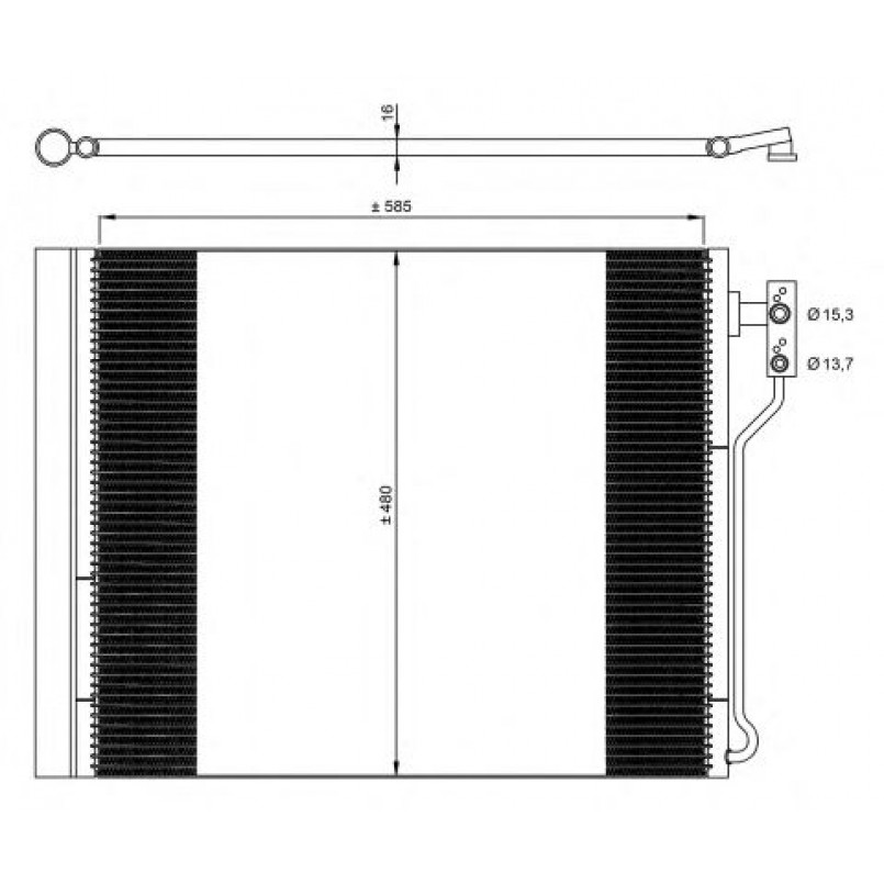 35971 NRF Радіатор кондиціонера — фото товара №1