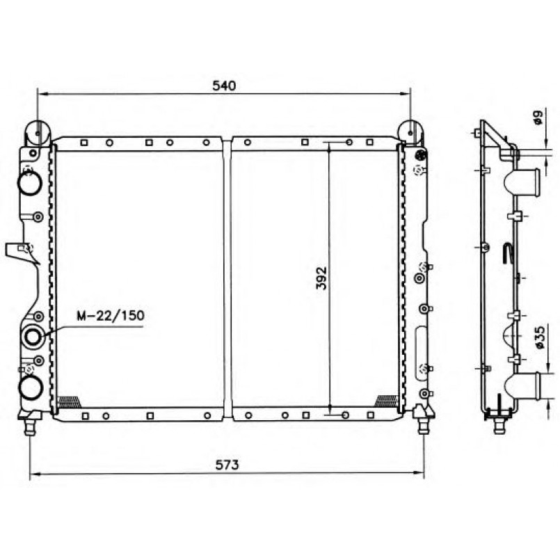 54501 NRF Радіатор охолодження — фото товара №3
