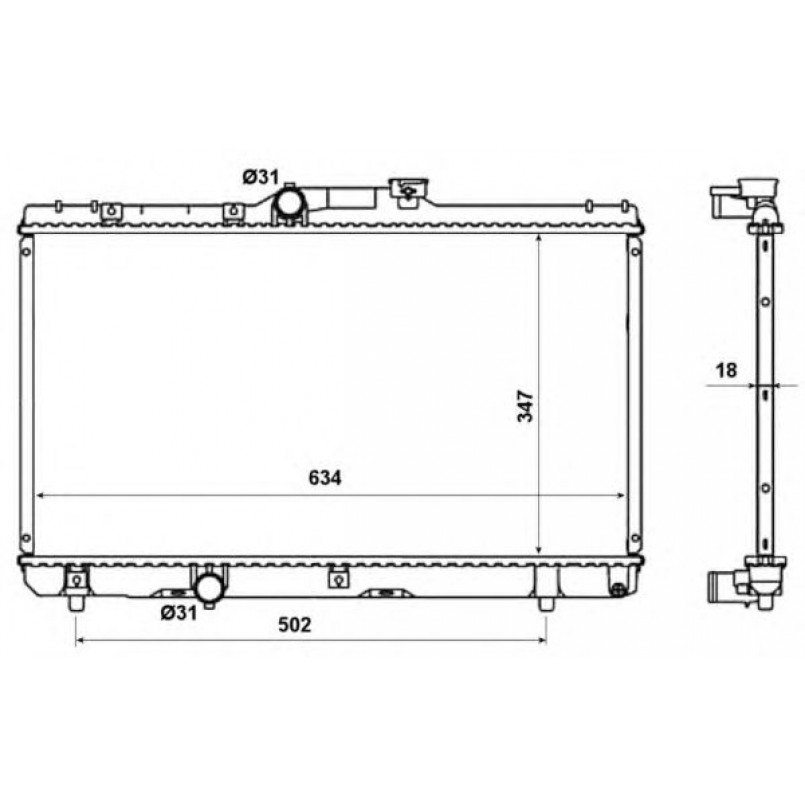 507594 NRF Радіатор охолодження — фото товара №3
