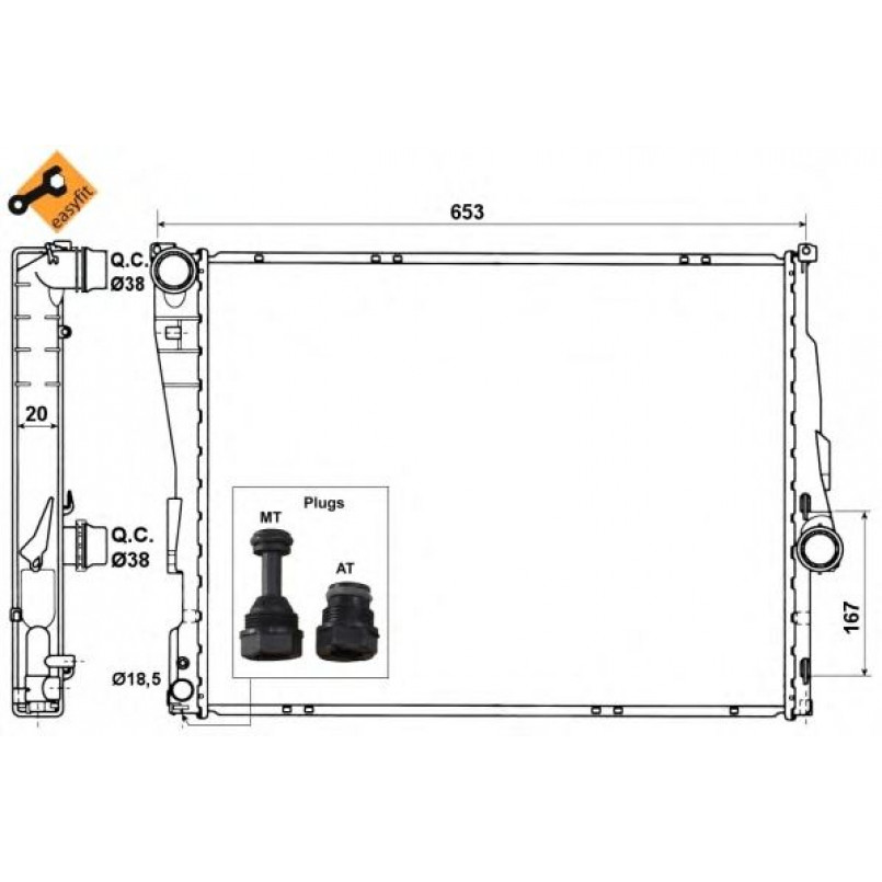 51582 NRF Радіатор охолодження — фото товара №1