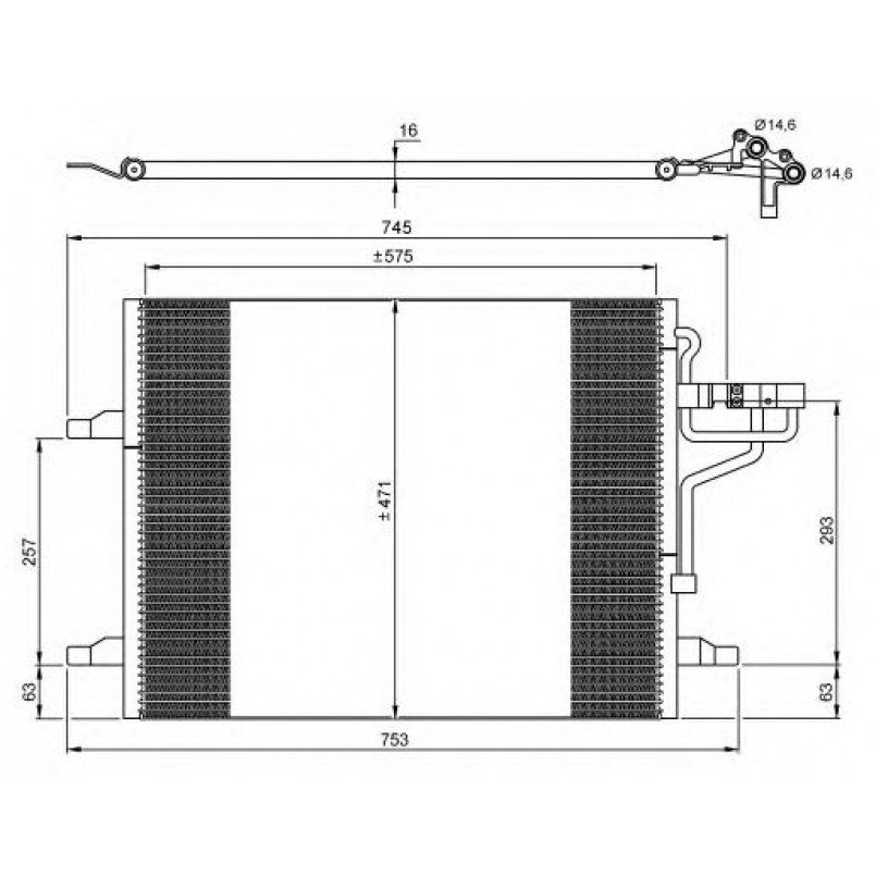 35936 NRF Радіатор кондиціонера — фото товара №1