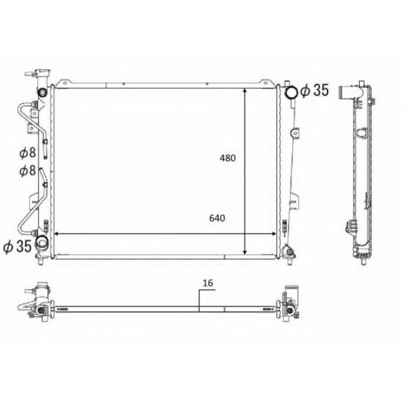 58554 NRF Радіатор охолоджування — фото товара