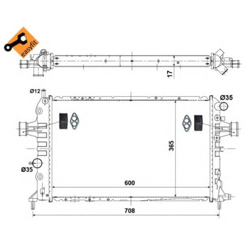 53441 NRF Радіатор охолодження — фото товара №3
