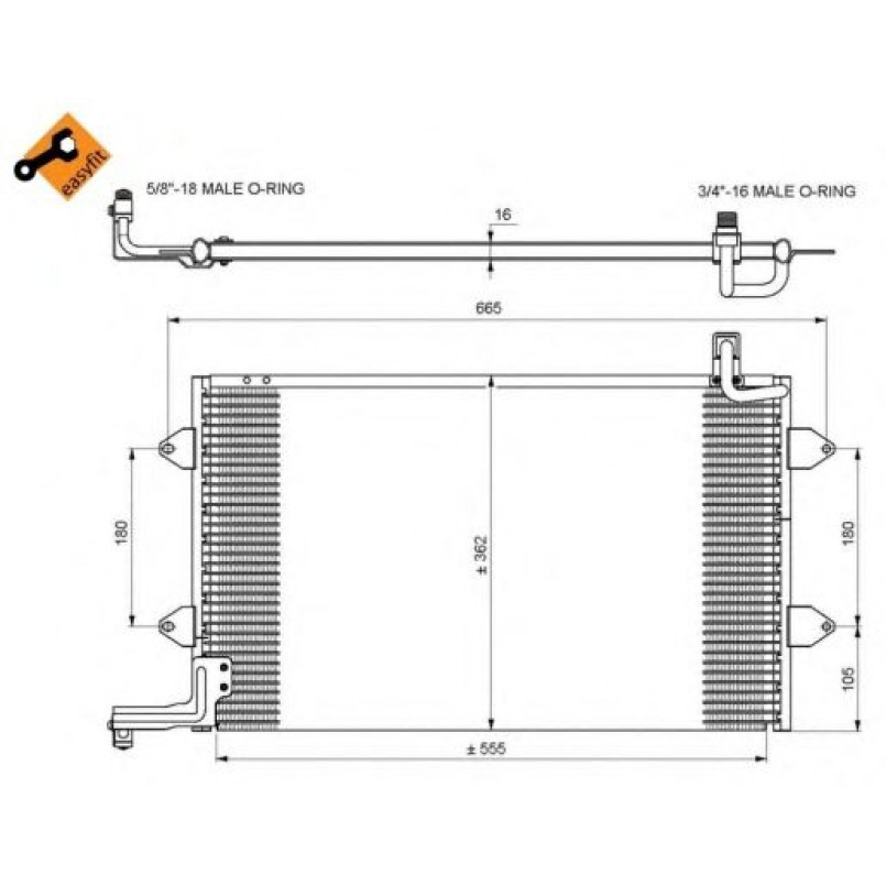 35584 NRF Радіатор кондиціонера — фото товара