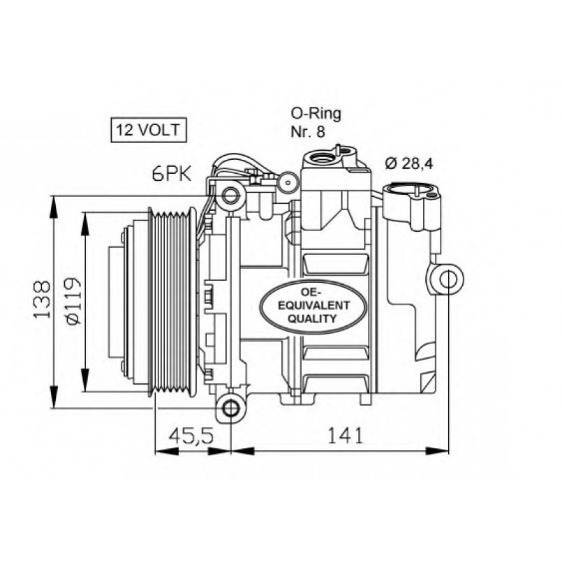 32053 NRF Компресор кондиціонера — фото товара №1